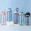 2000ml With Reminder Time Water Tumbler With Straw
