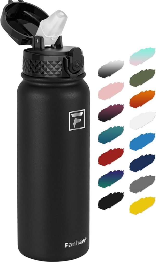 Fanhaw 20 Oz Stainless Steel Insulated Sports Water Bottles