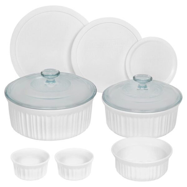 CorningWare French White 10 piece Round Bakeware Set
