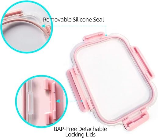 C CREST 10 Pack Glass Meal Prep Containers Food Storage Containers