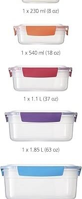 Joseph Joseph Nest Lock Plastic BPA Free Food Storage Container Set